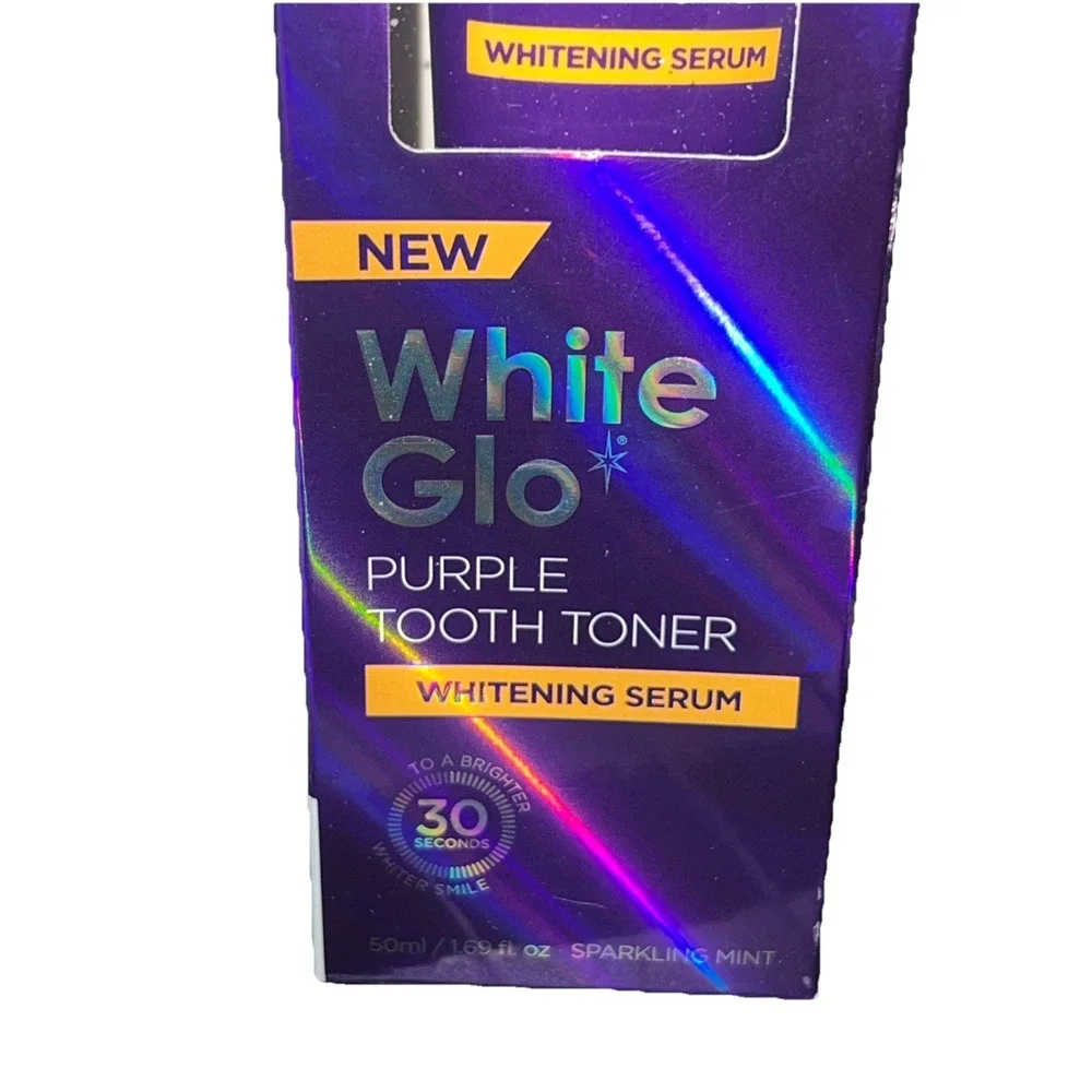 White Glo Purple Tooth Toner Whitening‎ Serum Colour Corrector 1.69oz 06/2029
